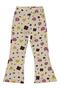 Glitter Flower Printed 6-9 Years Old Tights - Elephant Ivory 6-7 Years Old