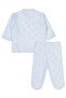 Albimini Rabbit and Bear Booties 2-Piece Pajama Set 1-6 Months Pajama Set - Blue 6-9 Months - 3