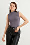 Women's Cream Bitter Brown Navy Blue Gray 4-Piece Sleeveless Bodysuit - 5