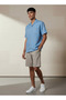 Men Regular Fit Camp Collar Textured Short Sleeves Resort Shirt - 2