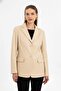 Louisa Beige Blazer Women's Genuine Leather Jacket - 2