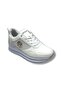 2927-26 Leather Wedge Heeled Anatomical Women's Sneaker White Gray