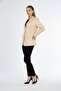 Louisa Beige Blazer Women's Genuine Leather Jacket - 4