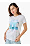 Cotton T-shirt with Claude Monet Graphic Print