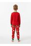 Unisex Red Santa Reindeer Glow Christmas Pajama Set - 4