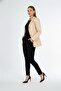 Louisa Beige Blazer Women's Genuine Leather Jacket - 5