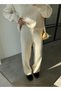 Women's New Season Suitable for Tesettüre High-Necked Beige Striped Knitwear Set - 4