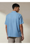 Men Regular Fit Camp Collar Textured Short Sleeves Resort Shirt - 3