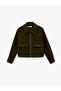 Long Sleeve Classic Collar Pocket Detailed Oversize Zippered Jacket - 3