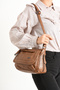 Women's Leather-Look Multi-Pocket Crossbody Shoulder Bag with Adjustable Strap – Black/Grey/Tan - 4