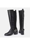 LARGE NUMBER WOMEN'S BOOTS 41-42-43-44-BLACK SKIN - 6