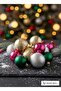 Karma Christmas Balls Grey 6Pcs, Gold 6Pcs (5cm), Green 6Pcs, Fuchsia 6Pcs, (4cm) - 3