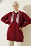 Scarf Knitwear Tunic R7178 Claret Red