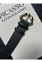 2-Pack Lull Daisy Patterned Women's Gold Buckle Belt Jacket Belt Dress Belt Trouser Belt - 2