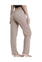 3-Piece Cotton Thin Breathable Fabric Ribbon Waist Detail Solid Pocketless Women's Pajama Bottoms - 3