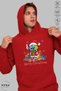 Unisex Hoodie Long Sleeve Stitch Grinch Christmas Printed Hooded Fleece-Lined Oversized Cotton Sweatshirt - 2