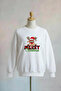 Merry Christmas Printed Cotton 3 Thread O Oversized Sweatshirt