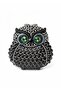Black Owl Crystal Clutch Rhinestone Bag