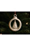 Transparent Christmas Ball with Pine Tree Silhouette