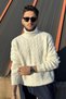 Men'S, Hair Knit, Full Turtleneck, Wool, Old Money Culture, Sweater Pltk13