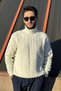 Men'S, Hair Knit, Full Turtleneck, Wool, Old Money Culture, Sweater Pltk13 - 6