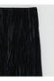Lcw kids black elastic waist velvet girls' tracksuit bottoms - 3