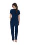 Women'S, Licensed, Uspa, 100% Cotton, (Dark Blue), V-Neck, Short Sleeve, Pajama Set - 3