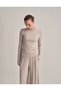 Fitted Long Sleeve T-Shirt Stone One Piece - 3