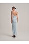 Women's Backless Strappy Long Dress Baby Blue Single Item Summer Casual Stylish Comfortable Cut - 7
