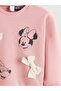 Pink Minnie Mouse Printed Girls' Thick Sweatshirt - 4