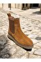 Er-4650-Kş Genuine Suede Leather Rubber Detailed Rubber Sole Zippered Boots - 4