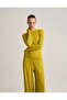 Women's Long Sleeve T-Shirt Oil Green One Piece Fit Cut Casual Basic Top - 7