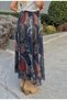 Long Chiffon Skirt with Belt and Lining - 7