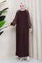 Women's Sleeve Silk Cupra Half Turtleneck Mercerized Knitwear Dress - 3