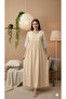 PREMIUM NIGHT GOWN WITH FLORAL LACE DETAILING - 3