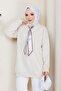 Women's Crew Neck Scarf Knitwear Tunic - 5