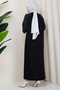 Women's Sleeve Silk Cupra Half Turtleneck Mercerized Knitwear Dress - 7
