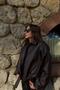 Oversized ZR Belt Detail Women's Leather Jacket Luvren - 2