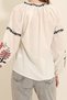 Women's White Judge Collar Embroidered Woven Stylish Blouse L26-Bchesq-251031 - 2