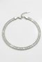 Steel Premium White Stone Detailed Knitted Bracelet 7 mm Silver Color |   Non-Tarnishing, Unisex, 2-Year Warranty