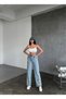Women's Denim Pants with Embroidery Details