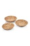Set of 3 Wicker Round Presentation Trays - Wicker Basket - Home and Kitchen Decoration Organizer