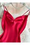 Scarlet Allure Lace Detailed Long Satin Nightgown - 3