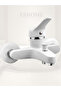 Elite Bathroom Faucet Brass Body Hot Cold Dual Inlet White Series - 3