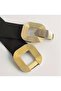 Gold Buckle Interlocking Elastic Women's Belt, Jacket Belt, Shirt Belt, Dress Belt - 5