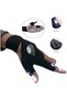 Gloves with LED flashlight, waterproof, durable, unisex, comfortable, polyester, sizes - 2
