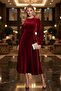 Simple Stylish Red Velvet Dress