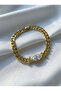 Gold Color Gourmet Chain Marquise Stone Bracelet - 3