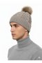 Faux Fur Pompom Beanie Unisex |   Knitted Winter Men's & Women's Beanie Model - 3