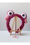Hearted Frog Eyed Children's Crown Pink Plush Girl's Crown - 2